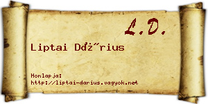 Liptai Dárius névjegykártya